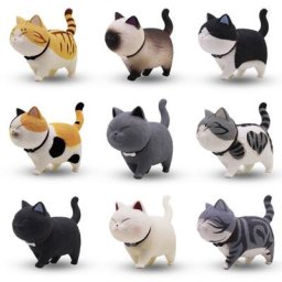 Figurines de chat miniature en Pvc 1 pièce décoration de maison de bureau de voiture de