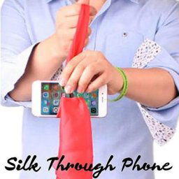 Magic Silk Tricks Through Phone Funny Magic Props Close-up Performance Easy To Do Interactive