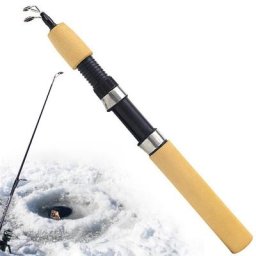 Tige de glace Compacte Hiver Leurre Crevettes Canne À Pêche D'hiver Canne à Pêche Glace Canne à