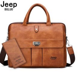 JEEP BULUO – porte-documents pour hommes sac d'ordinateur portable de grande taille sac à main de