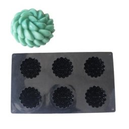 Moules à gâteau en silicone avec 6 cavités 3D décorations de MSI de chocolat et plus de fleurs