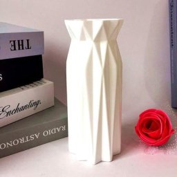 Vases origami géométriques nordiques en plastique pour la décoration de la maison pot de fleurs