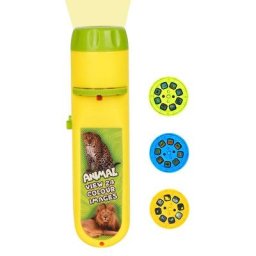 Lampe torche avec vue d'animaux 24 couleurs projecteur coulissant lampe de poche éducative