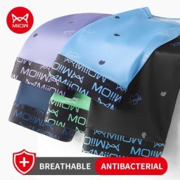 MiiOW – lot de 4 Boxers imprimés pour homme sous-vêtements respirants Lingerie douce