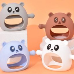 Jouets de dentition pour nouveau-né en Silicone en forme d'ours dessin animé mignon jouet