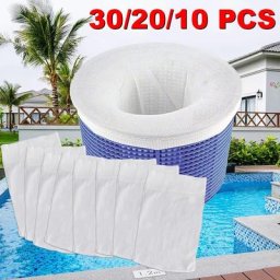 Chaussettes d'écumoire de piscine paniers de débris et de feuilles d'Aleans sac en maille