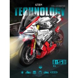 Décennie s de construction de modèle de moto de course pour garçons jouets en brique haut module