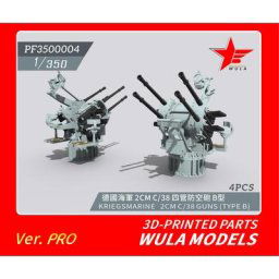 WULA – pistolet PF3500004 1/350 KRIEGSMARINE 2CM C/38 type B pièces imprimées 3d