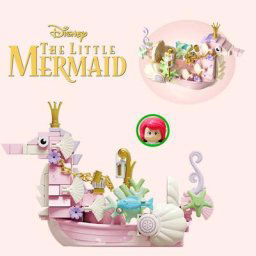 Blocs de construction de conte de fées Disney princesse Ariel hippocampe sous-marin jouets pour