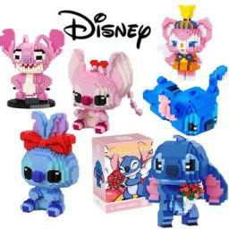 Livre de construction Disney Lilo et Stitch pour enfants jouet en blocs miniatures pour tenir la