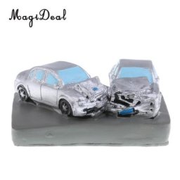 Magirichesse-Modèle de scène de collision d'accident de voiture pour la décoration de bureau