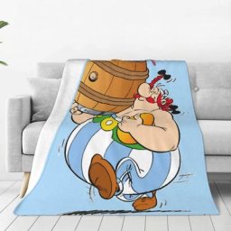 Asterix & obalix – couverture en laine pour Rugby plaid d'été doux et chaud pour hommes