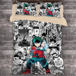 My foreAcademia-Parure de lit 3D Anime couvre-lit taies d'oreiller couette linge de lit maison