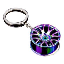 Porte-clés coloré en alliage de Zinc en forme de moyeu de roue pendentif Cool accessoire pour clé