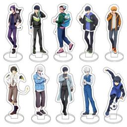 Support acrylique de figurine d'anime pour des amis bleu serrure debout cosplay Isagi Chigiri