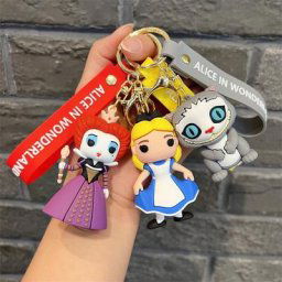Disney-Alice au pays des merveilles Anime Cartoon Pendentif Porte-clés Porte-clés de voiture