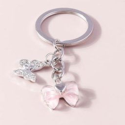 Porte-clés nœud papillon en cristal pour femmes et filles porte-clés pour sac à main accessoires