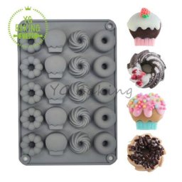Dorica – moule à Mousse en Silicone 3D Mini Donut scialin Cupcake moule à chocolat modèle de