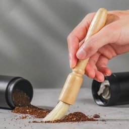 Moulin à café de cuisine rétro en bois massif brosse outils machine accessoires barista