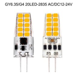 Mini lampe LED COB G4 dean 6.35 ampoule 5W AC DC 12V 24V bougies remplacer l'halogène 45W pour