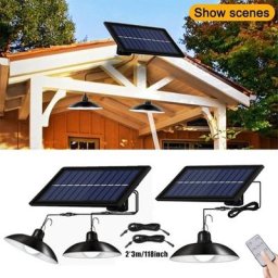 Lampe solaire d'extérieur avec télécommande panneau solaire ampoules de jardin étanches éclairage