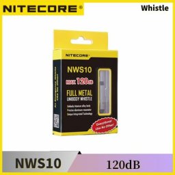 Nitecore-Collier pendentif sifflet d'urgence en titane avec clé JO+ NWS10 NWS20 120dB extérieur