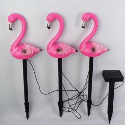 Décor de pelouse LED flamant rose lumières solaires extérieur jardin fête de Noël pieu