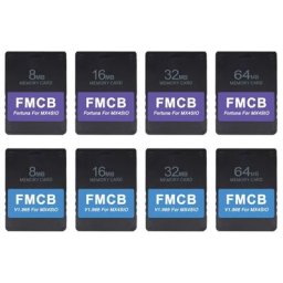 Adaptateur de carte Fortuna V1.966 pour consoles de jeu PS2 Slim et Fat 8 Mo 16 Mo 32 Mo 64 Mo