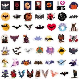 Autocollants Graffiti Étanches Chauve-Souris Chiroptère Halloween Horreur DIY Bricolage Valise