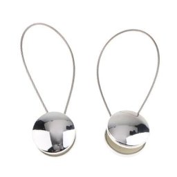 RIDEAUX DE Filet Magnétique en Forme de Tiges Boule Argentée 1 Pièce