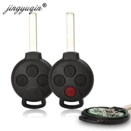 Jingyuqin-Clé télécommande à 3/4 boutons transpondeur ID46 pour voiture Mercedes-Benz Smart Fortwo
