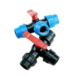 Tuyau d'eau en plastique 20/25/32/40/50mm Valve rapide Tube PE connexion rapide à 3 voies