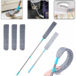 Brosse à poussière télescopique à long manche nettoyeur de poussière d'espace chevet canapé