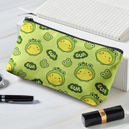 Trousse de maquillage grenouille de dessin animé drôle pour femmes et filles trousse de maquillage