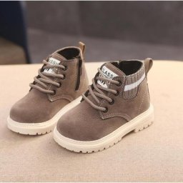 Bottes de neige coordonnantes en cuir souple pour enfants chaussures de course décontractées pour