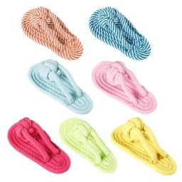 E9LD – pantoufles couleur bonbon pour chien jouet à mâcher corde molaire nœud pour chiot
