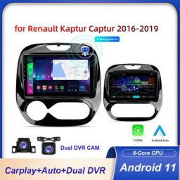 PEERCE – Autoradio multimédia 4G Android GPS 2 Din Carplay pour voiture Renault Kaptur Captur