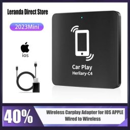 Lerand-Adaptateur Carplay sans fil pour IOS APPLE lecteur de limitation de voiture filaire à sans