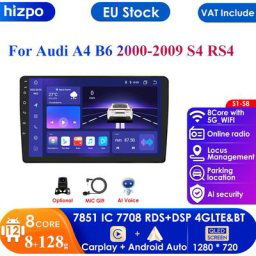 Autoradio Android 4g/lte navigation GPS Carplay Audio stéréo lecteur multimédia pour voiture