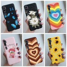 Coque pare-chocs en silicone pour Xiaomi coque arrière coeur d'amour tournesol Xiaomi Mi Note 10