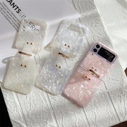 Coque de téléphone en silicone avec anneau de doigt mignon pour Samsung Galaxy Z Flip coque de