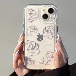INS Rose Flower Phone Case Soft Clear Cover iPhone 13 14 Pro Max 11 12 Pro Max Poly XS