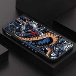 Coque de téléphone Dragon rugissant pour Xiaomi housse en silicone liquide écouteurs M5 M5S F5