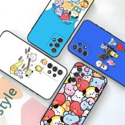 Mignon Kpop Dessin Animé B-BT21 Téléphone Cas Pour Samsung Galaxy S30 S23 S20 S22 S10 S21 S7 S9 S8