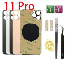 Kit de remplacement pour iPhone 11 Pro couvercle arrière en verre mat pour batterie avec grand