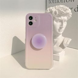 Coque de téléphone en silicone avec support nickel é coque de protection tendance pour iPhone 11