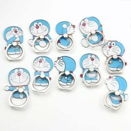 Anneau de support pour téléphone portable motif chat bleu rotation à 360 degrés motif de dessin