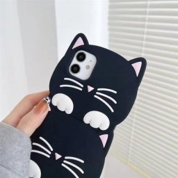 Coque de téléphone en silicone souple pour iPhone 3D Cute Cartoon Meow Cat Shoous 14 13 12 11