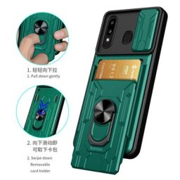 Coque de protection anti-chute avec anneau coulissant pour téléphone Samsung étui avec armure et