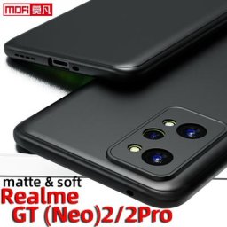 Étui mat pour realme gt neo2 cas realme gt 2 couverture souple en silicone TPU antidérapant Mofi